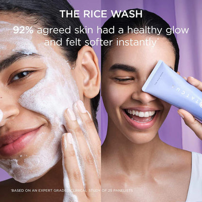 TATCHA Full-Size Skincare Set - Dewy Serum, Rice Wash, Dewy Skin Cream & Essence