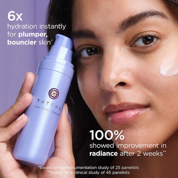 TATCHA Full-Size Skincare Set - Dewy Serum, Rice Wash, Dewy Skin Cream & Essence